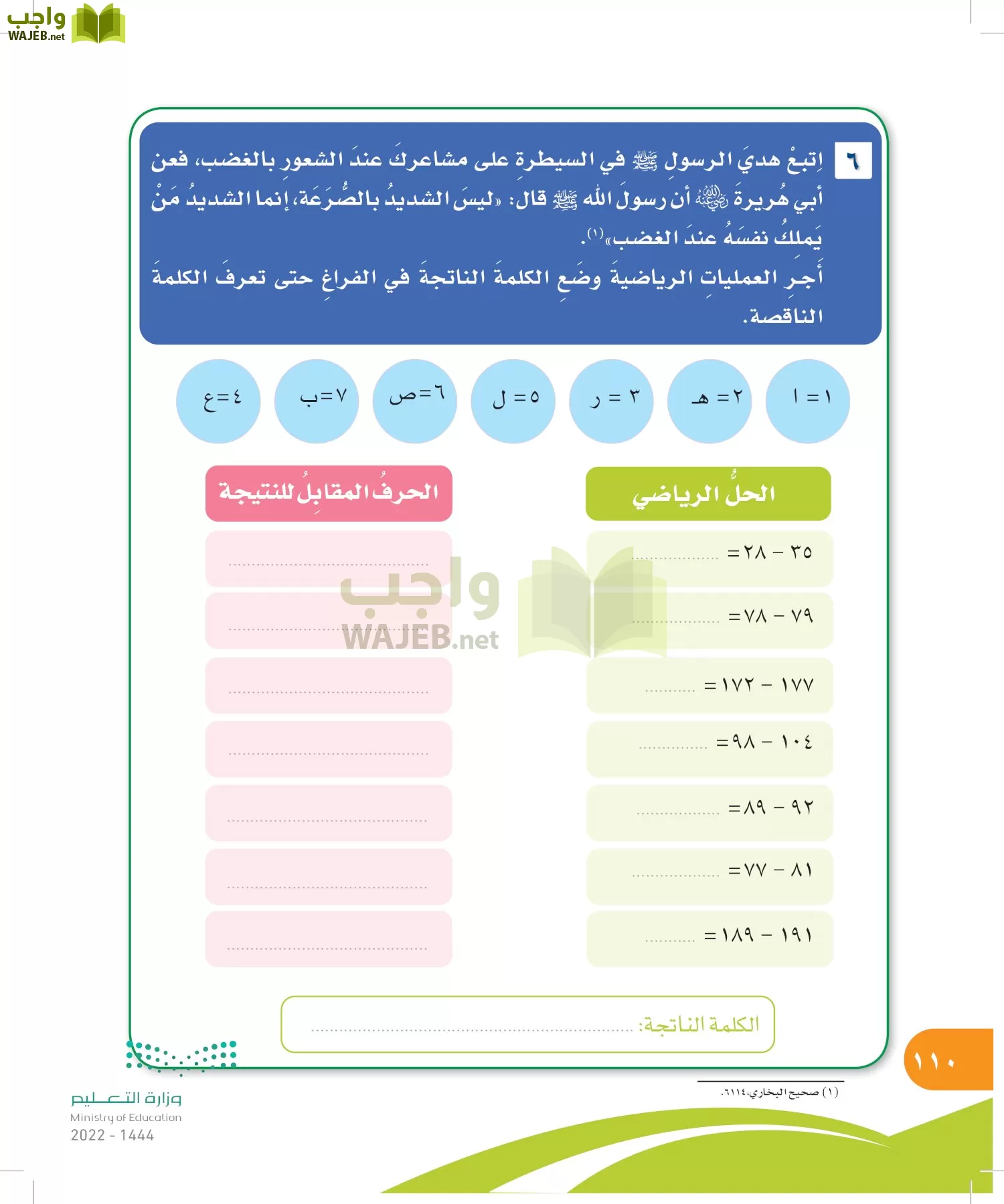 المهارات الحياتية والأسرية page-109