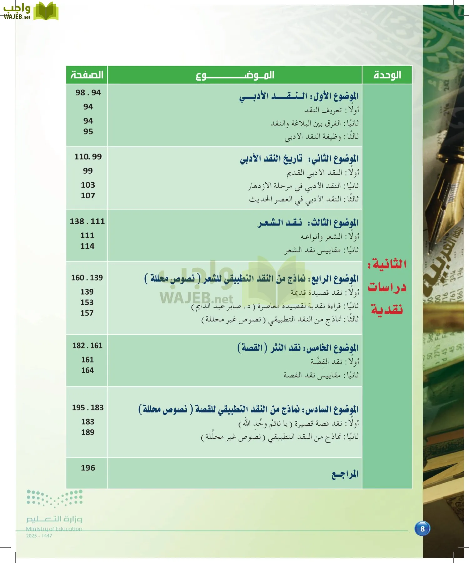 الدراسات البلاغية والنقدية page-7