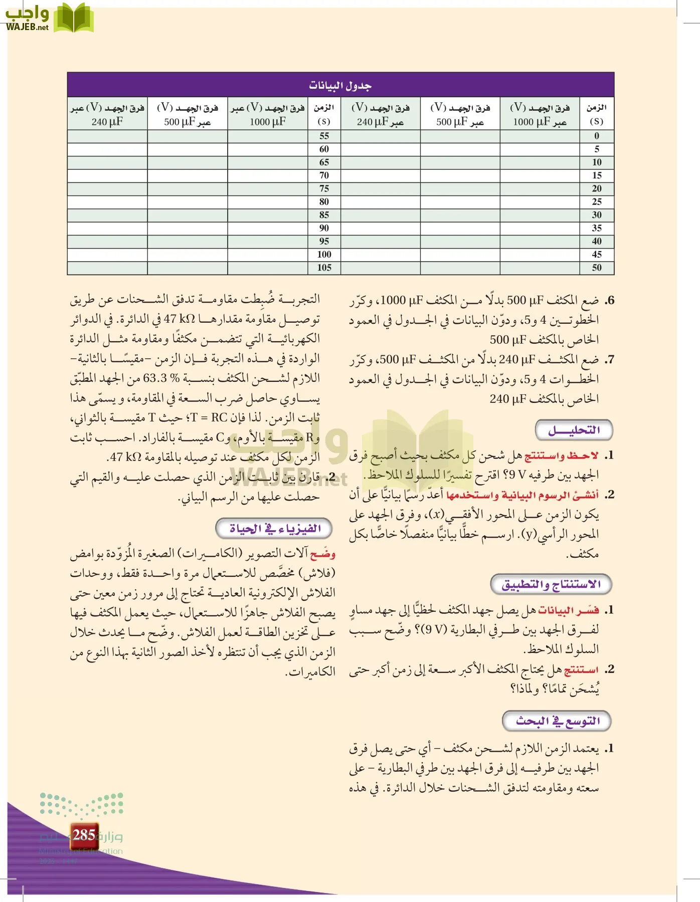 الفيزياء 1-3  الأول page-284