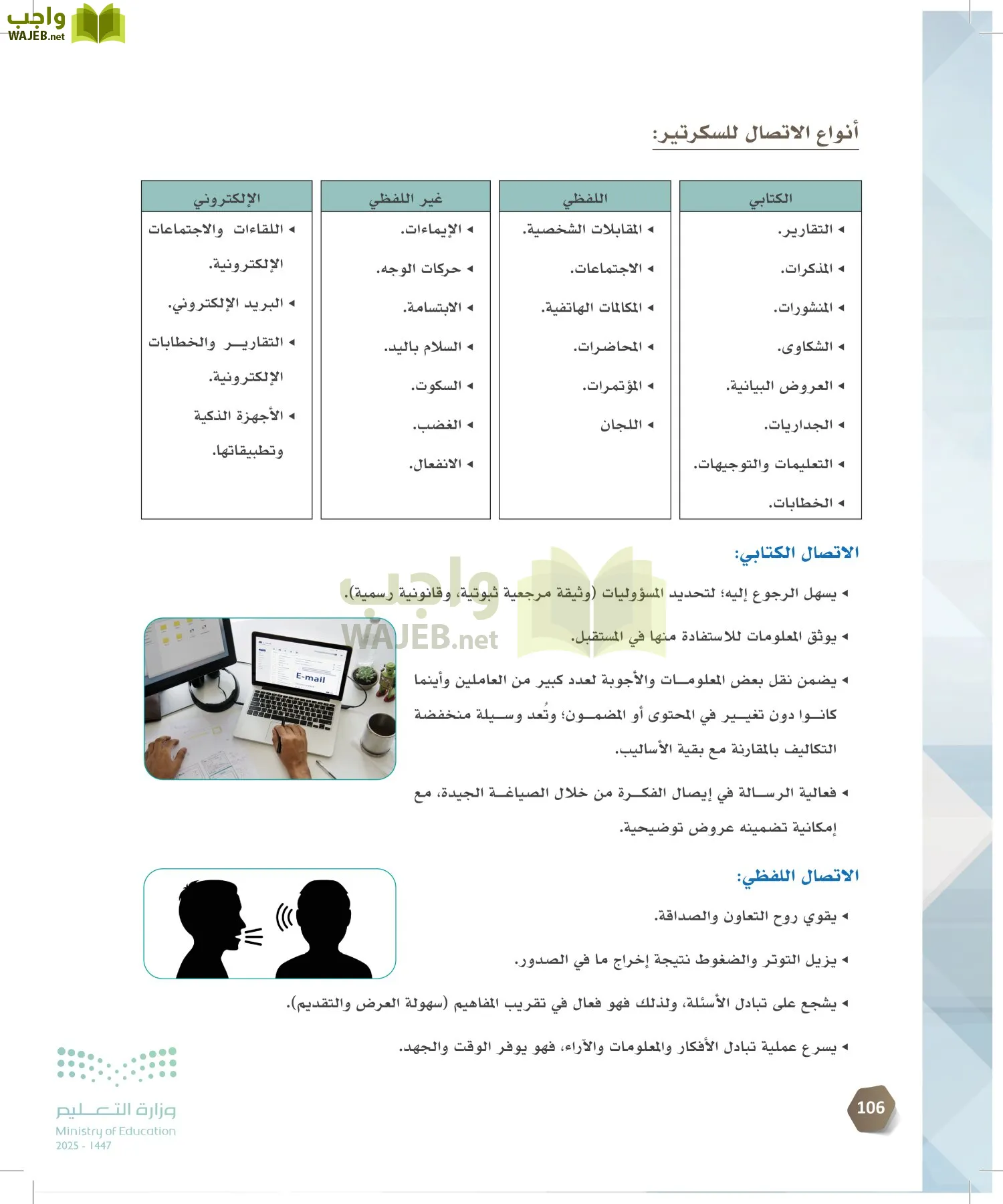 السكرتارية والإدارة المكتبية page-105