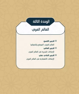 الوحدة الثالثة/العالم العربي الوحدة الثالثة/العالم العربي