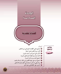 الوحدة السادسة/قضايا عقدية الوحدة السادسة/قضايا عقدية