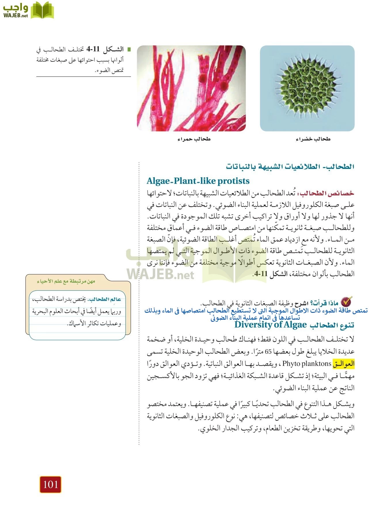 أحياء 1 مقررات page-100