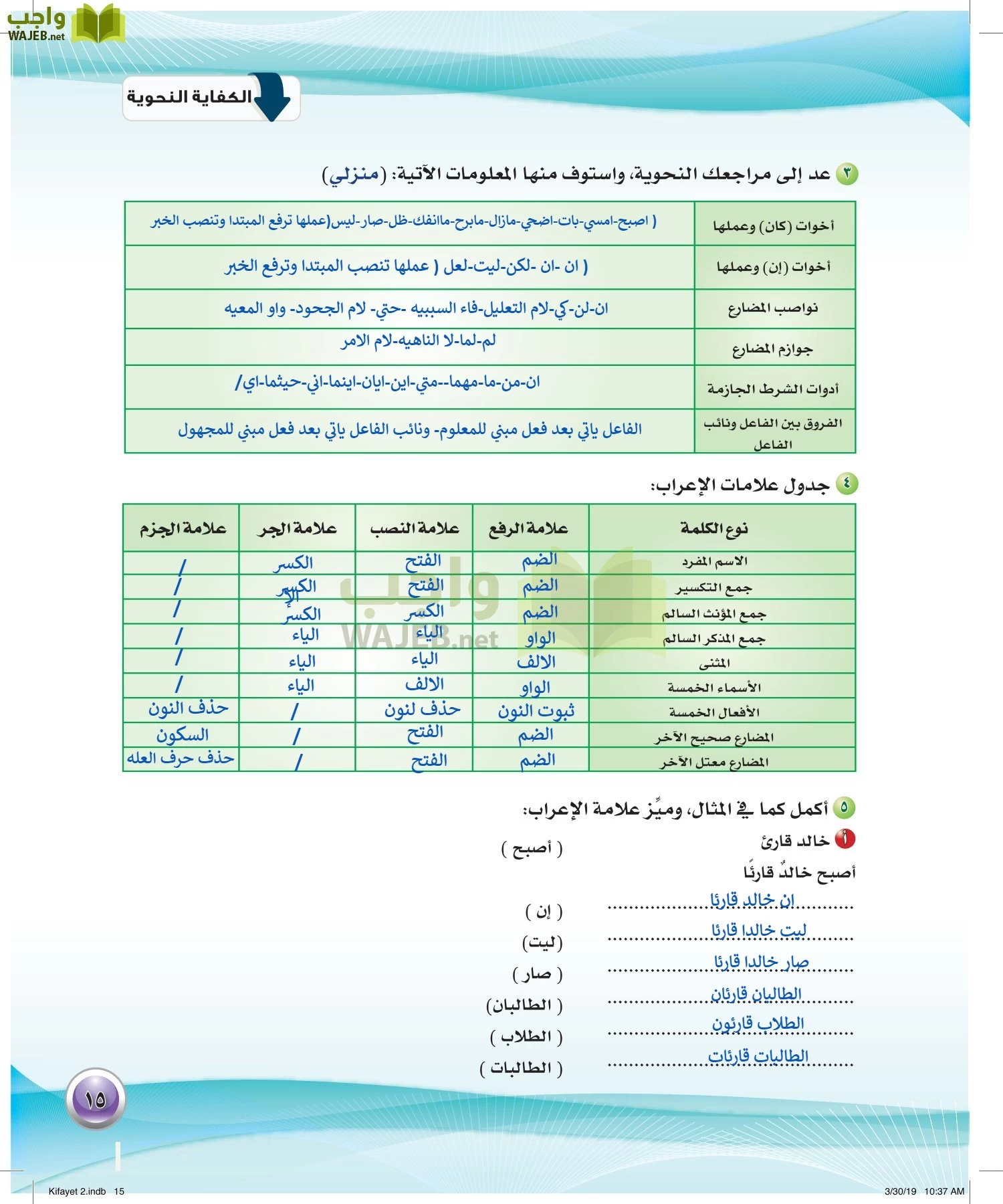 اللغة العربية 2 مقررات الكفايات اللغوية page-15