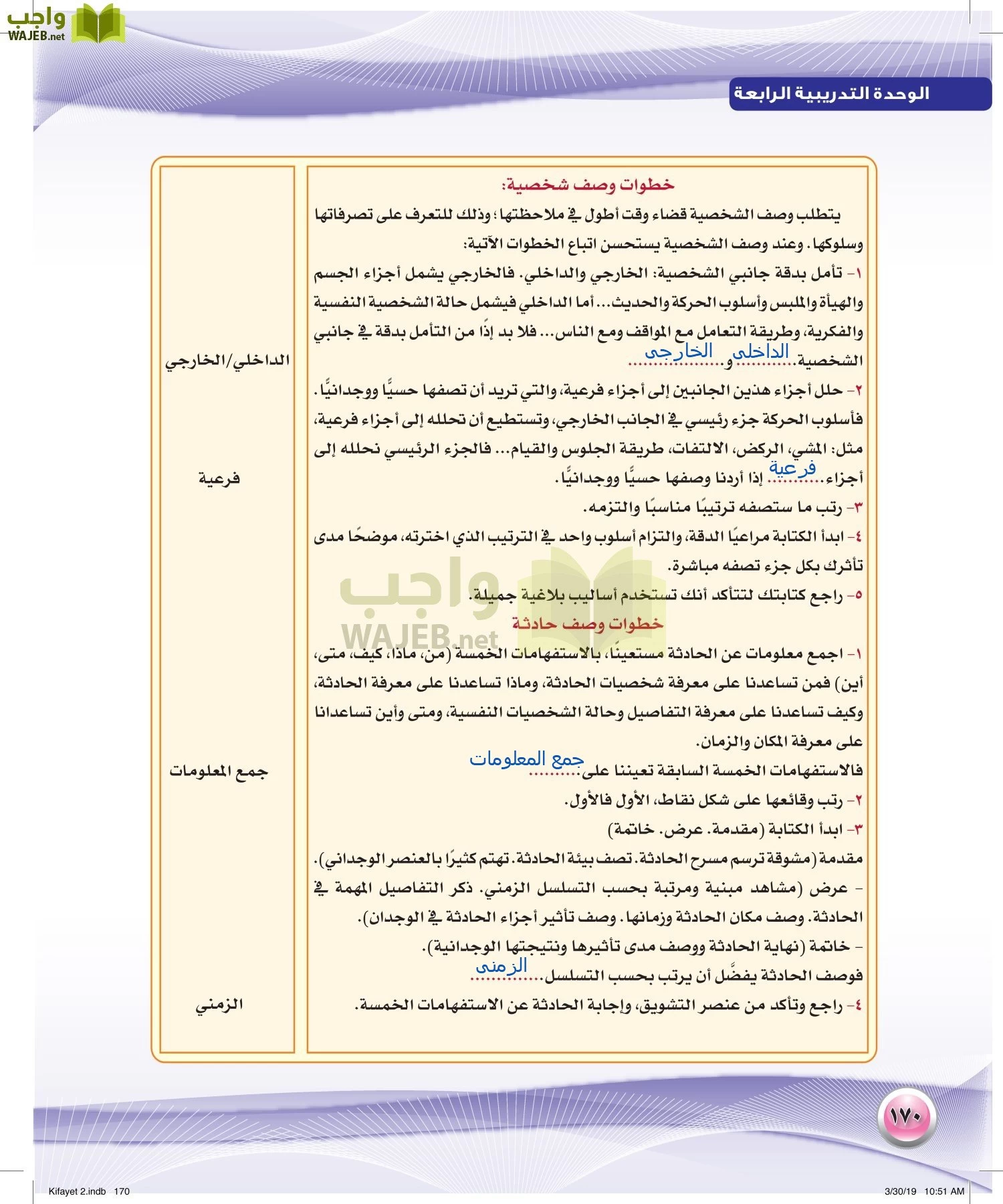 اللغة العربية 2 مقررات الكفايات اللغوية page-170