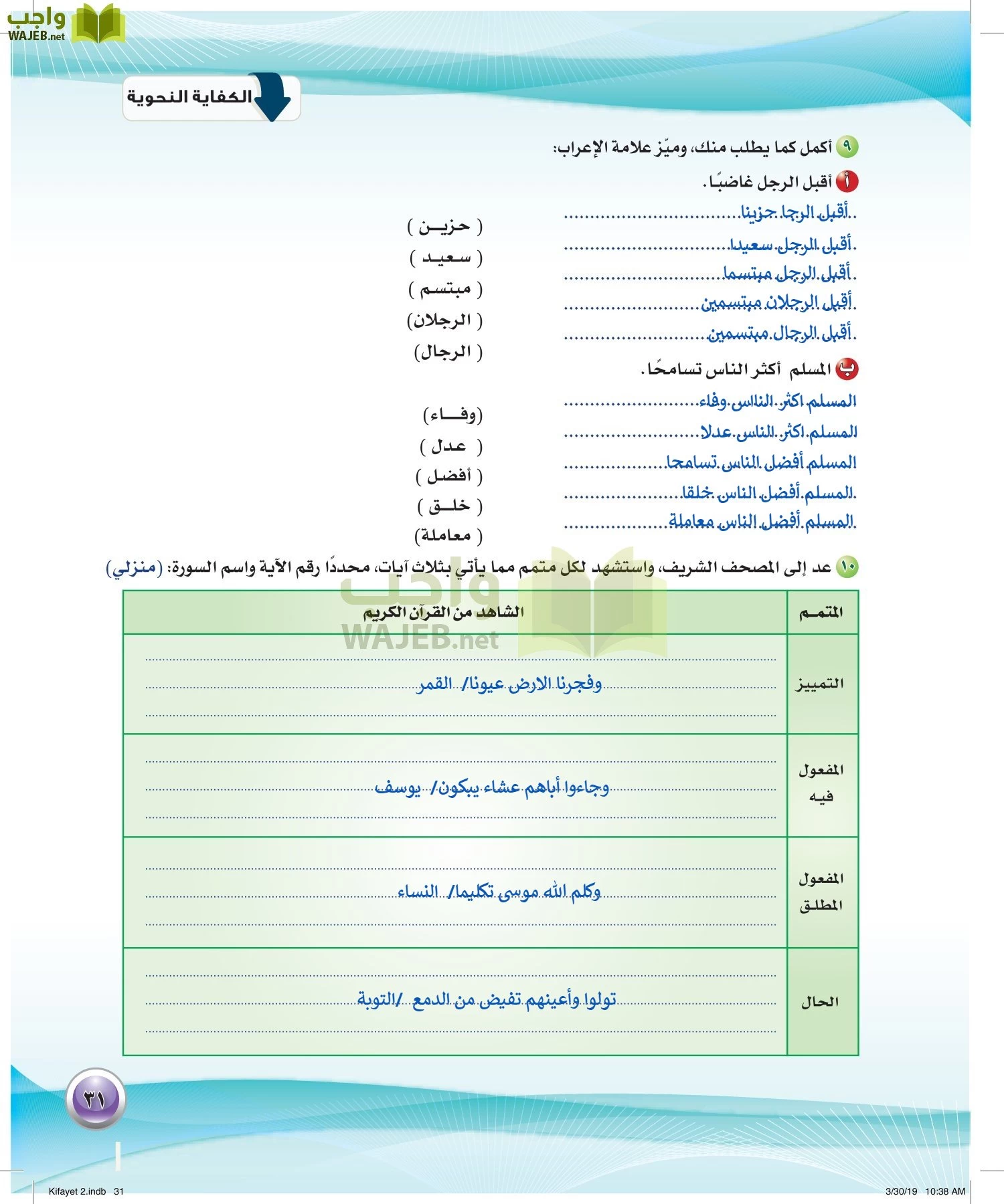 اللغة العربية 2 مقررات الكفايات اللغوية page-31