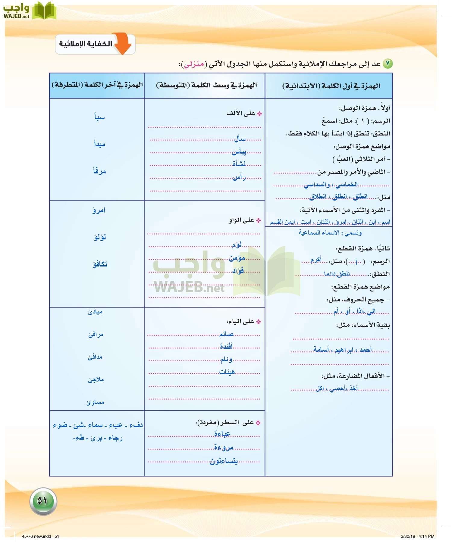 اللغة العربية 2 مقررات الكفايات اللغوية page-51