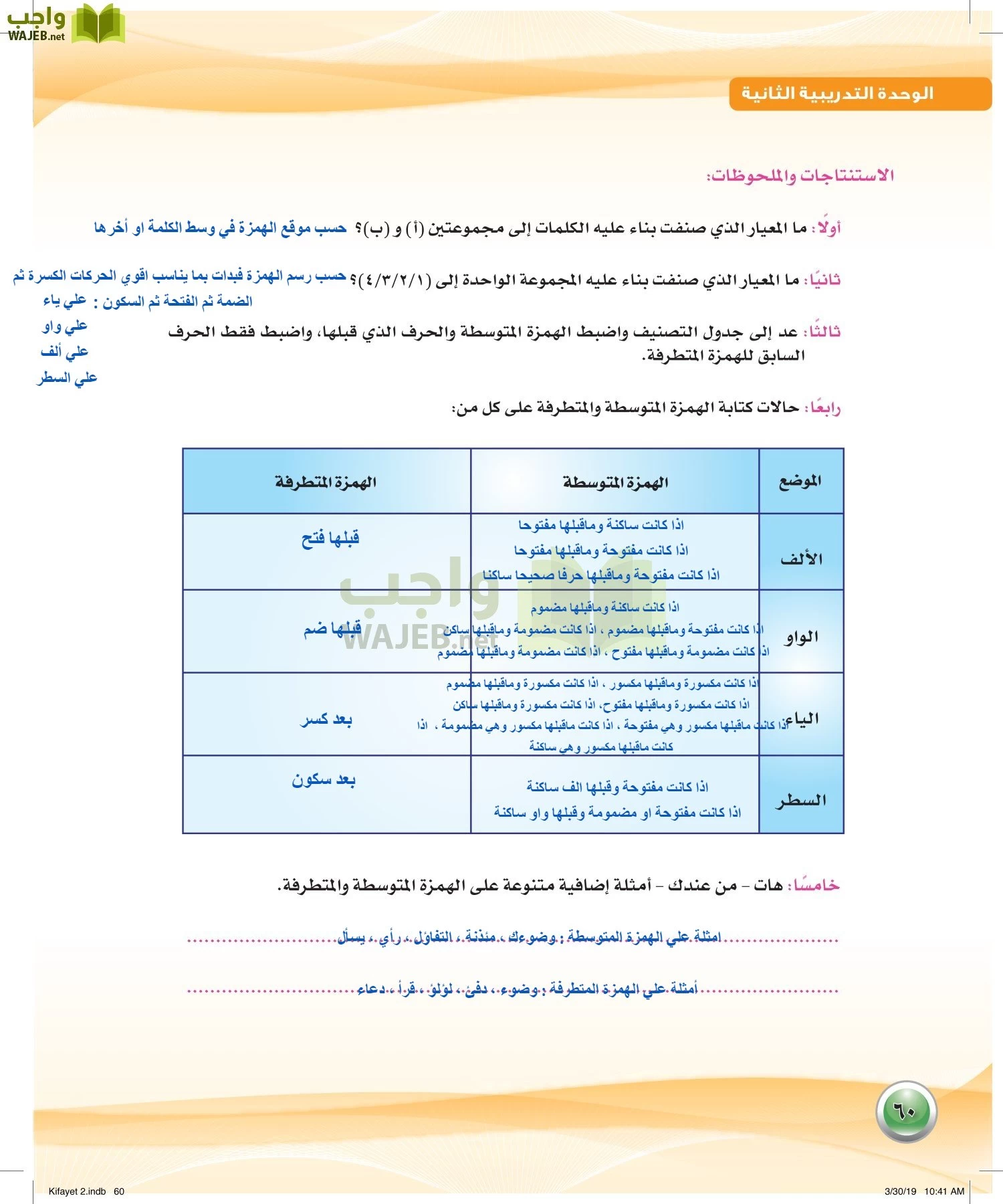 اللغة العربية 2 مقررات الكفايات اللغوية page-60