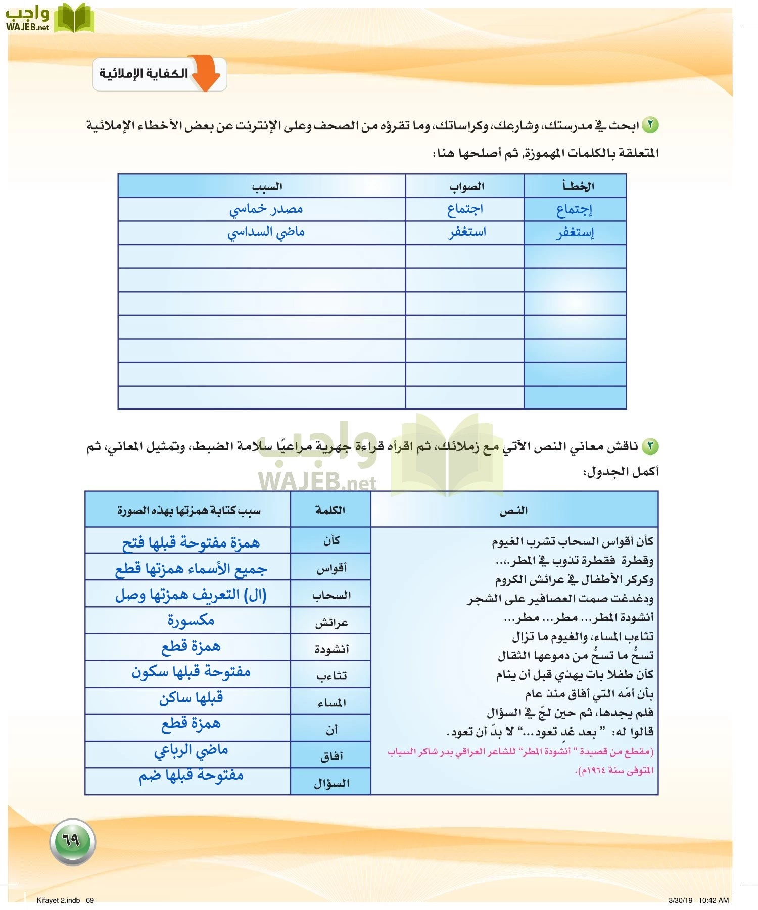 اللغة العربية 2 مقررات الكفايات اللغوية page-69