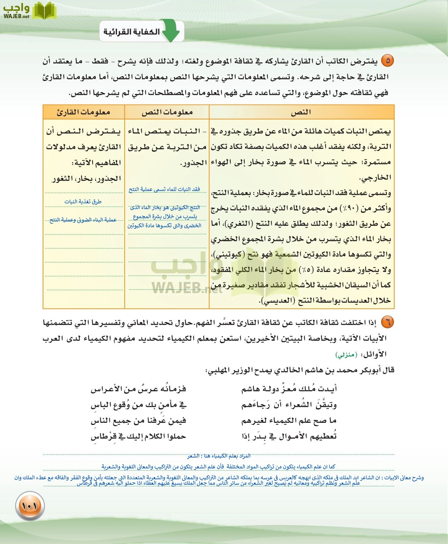 اللغة العربية 3 مقررات الكفايات اللغوية page-101