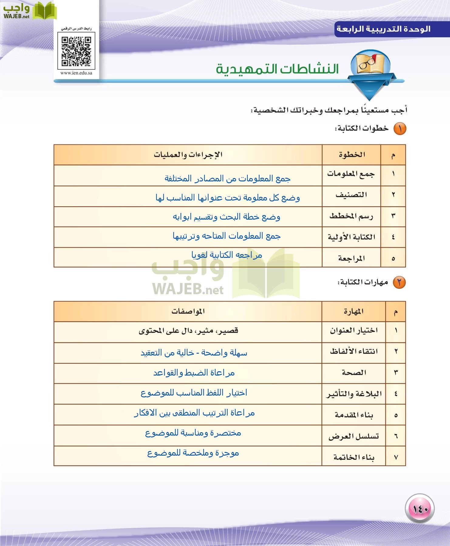 اللغة العربية 3 مقررات الكفايات اللغوية page-140