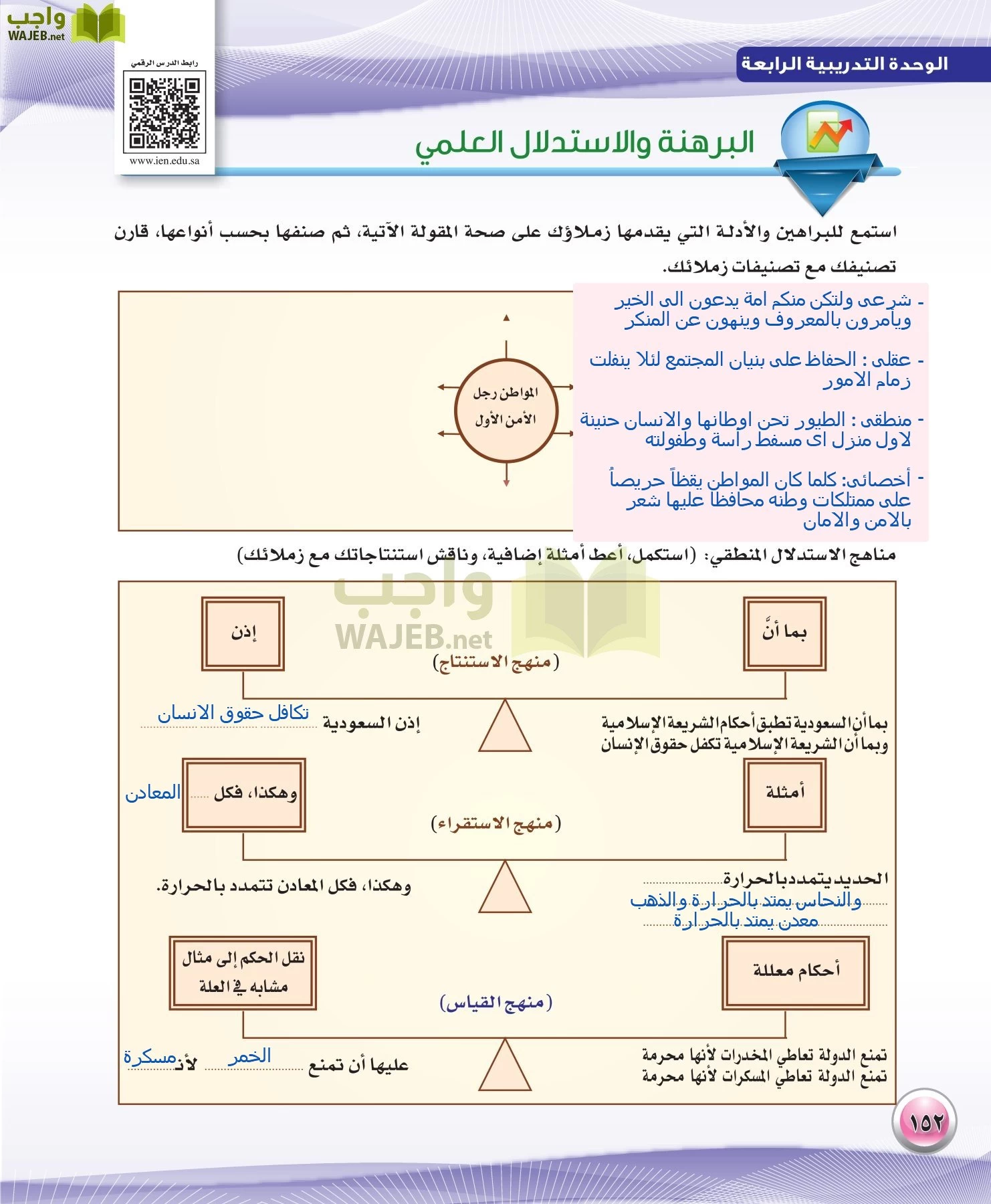 اللغة العربية 3 مقررات الكفايات اللغوية page-152