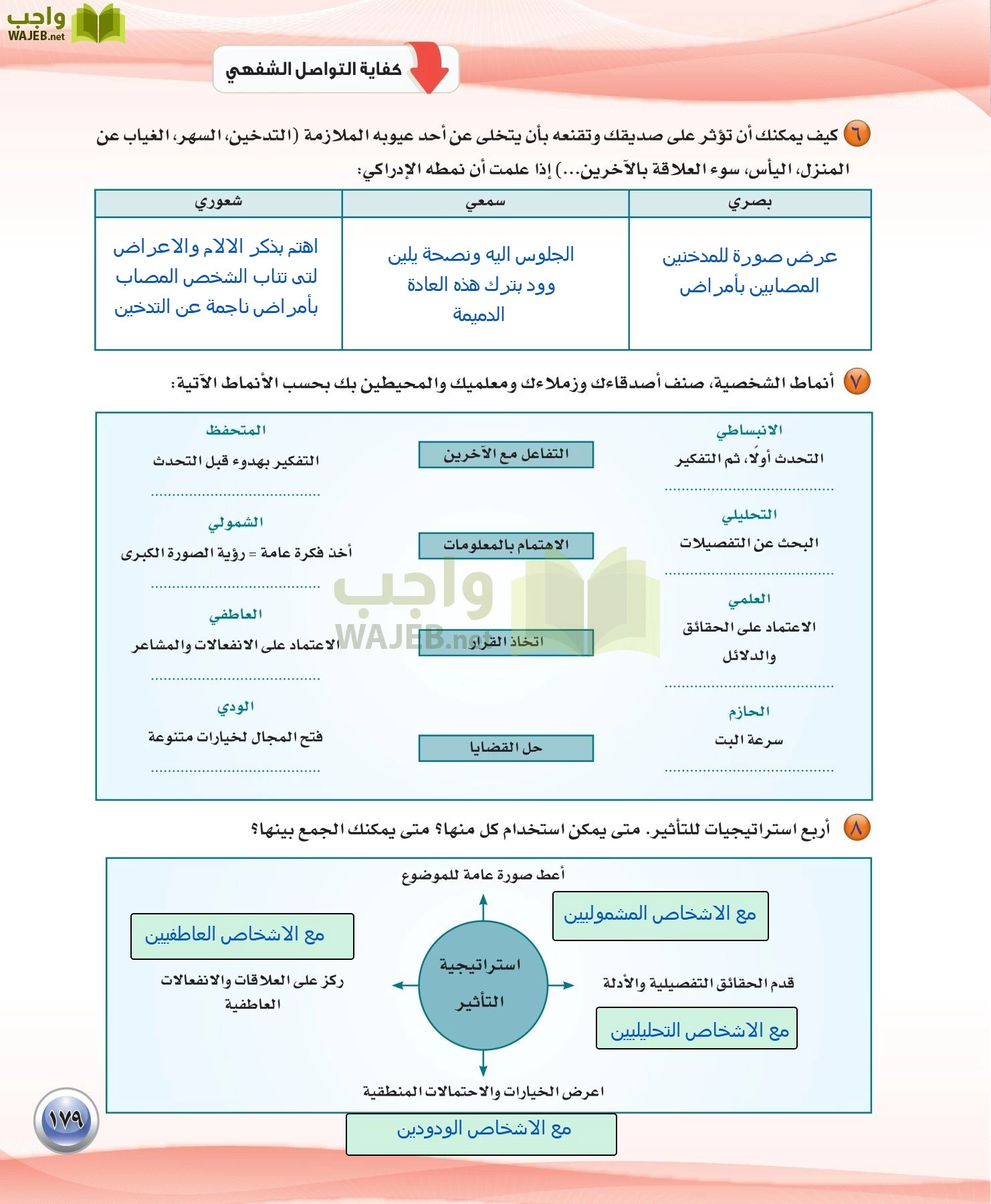 اللغة العربية 3 مقررات الكفايات اللغوية page-179