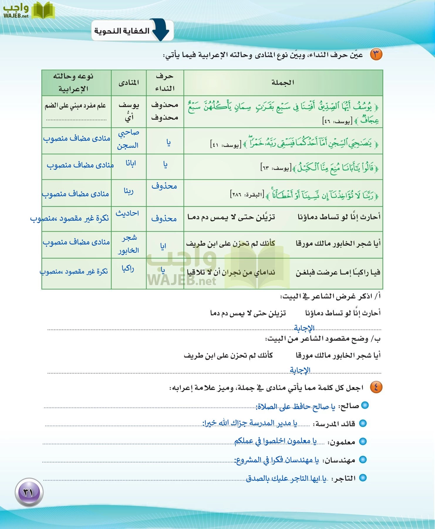 اللغة العربية 3 مقررات الكفايات اللغوية page-31