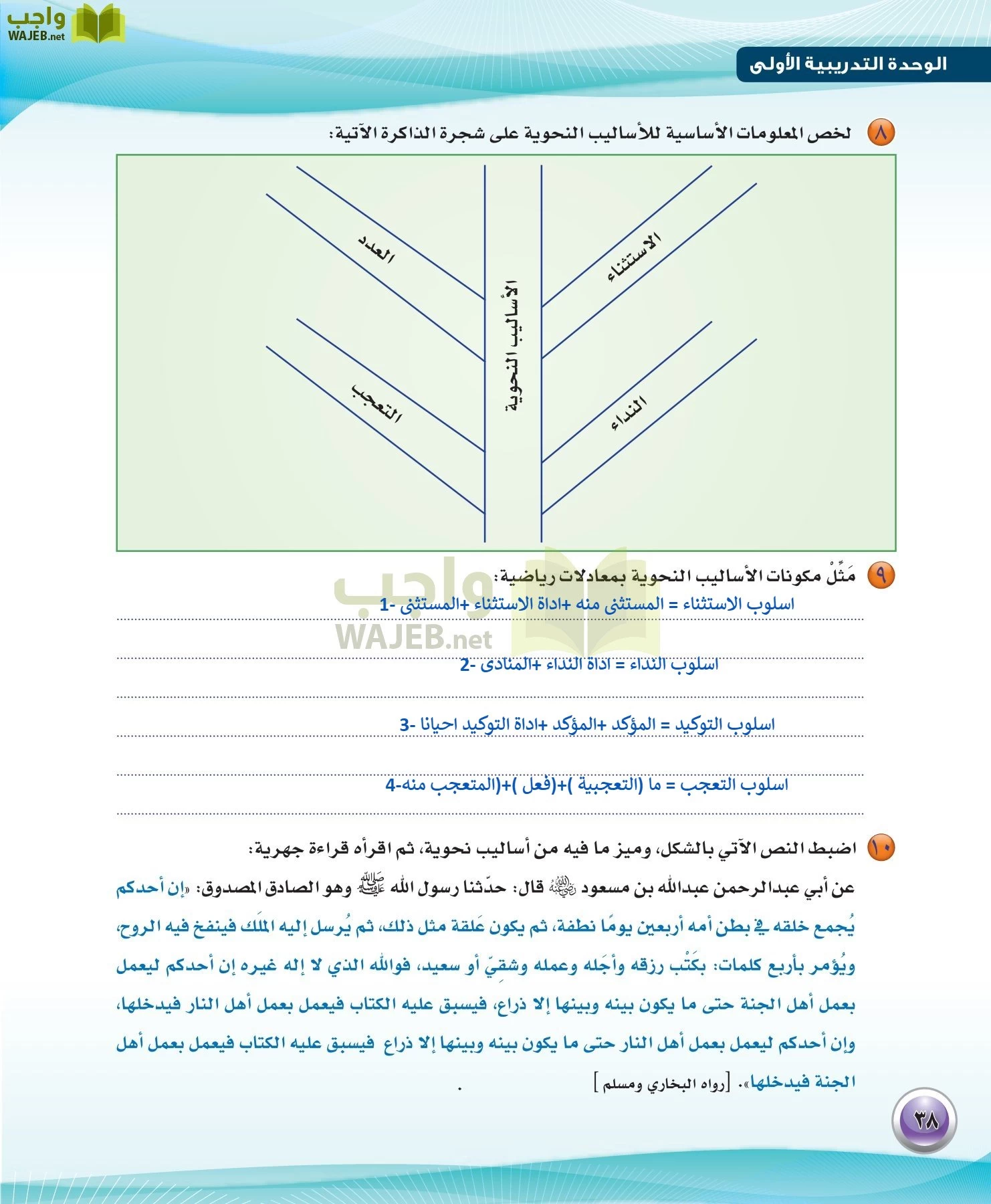 اللغة العربية 3 مقررات الكفايات اللغوية page-38