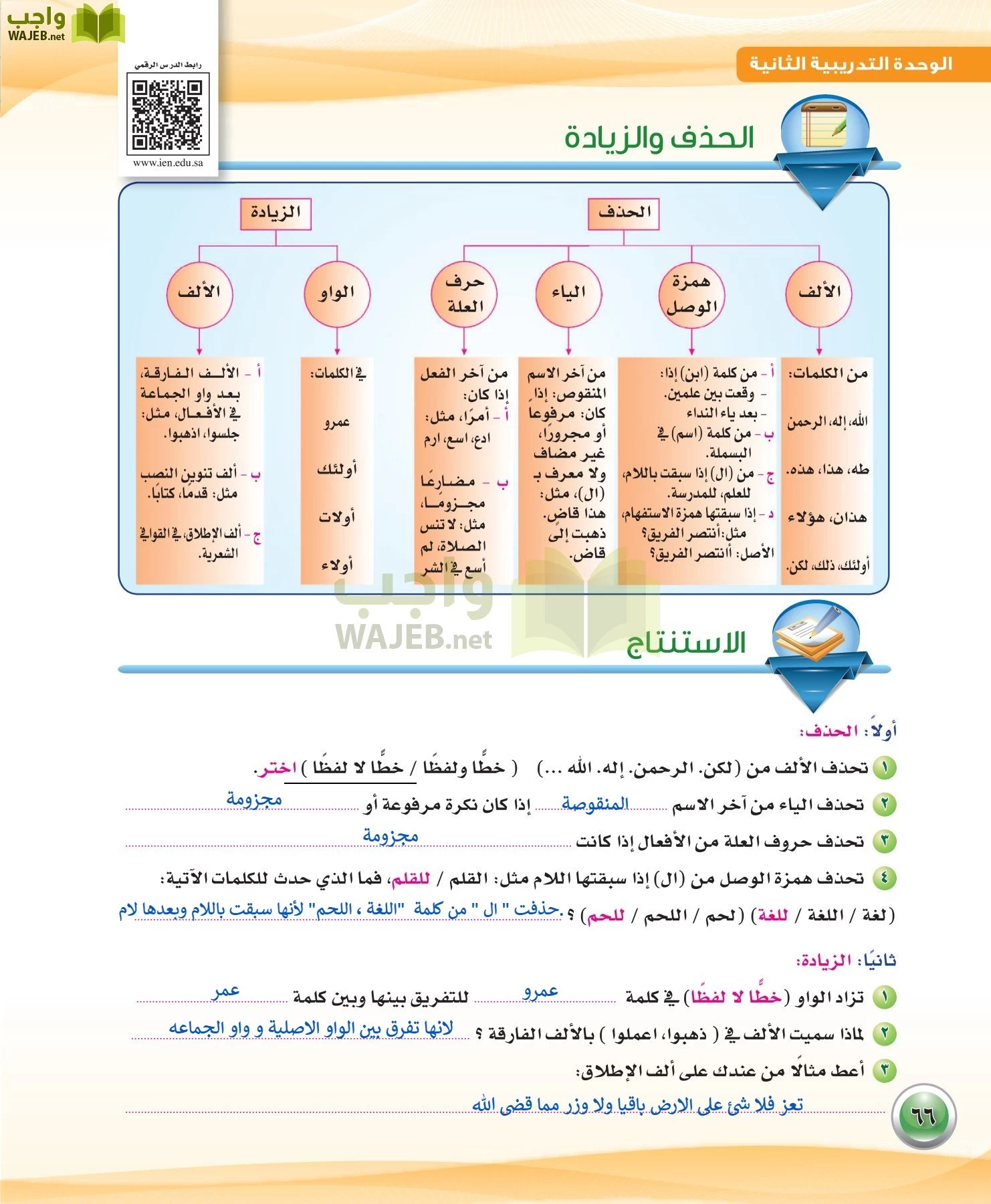 اللغة العربية 3 مقررات الكفايات اللغوية page-66