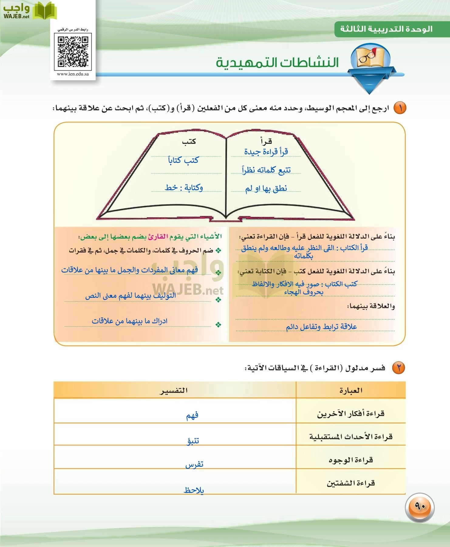 اللغة العربية 3 مقررات الكفايات اللغوية page-90