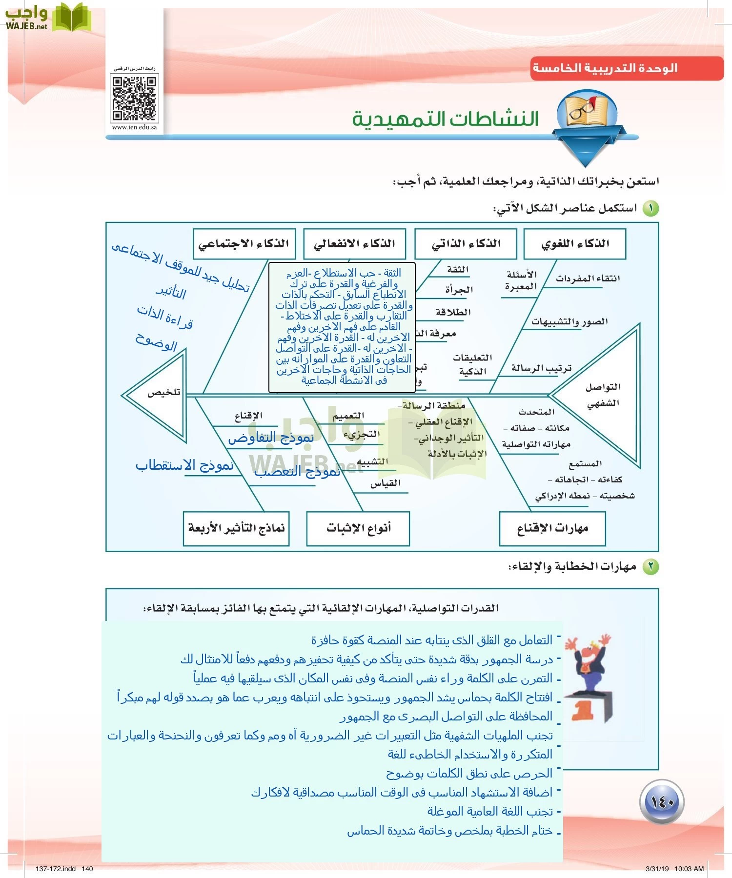 اللغة العربية 4 مقررات الكفايات اللغوية page-140