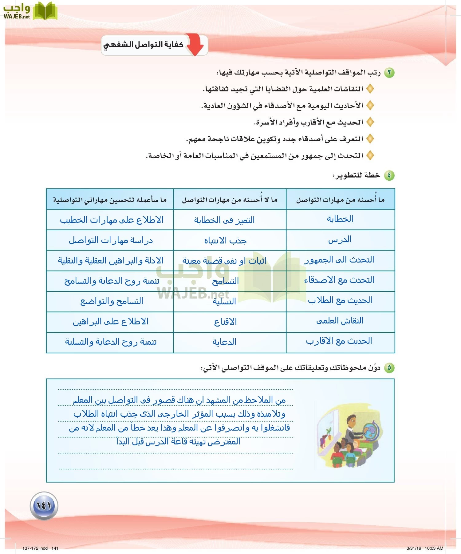 اللغة العربية 4 مقررات الكفايات اللغوية page-141