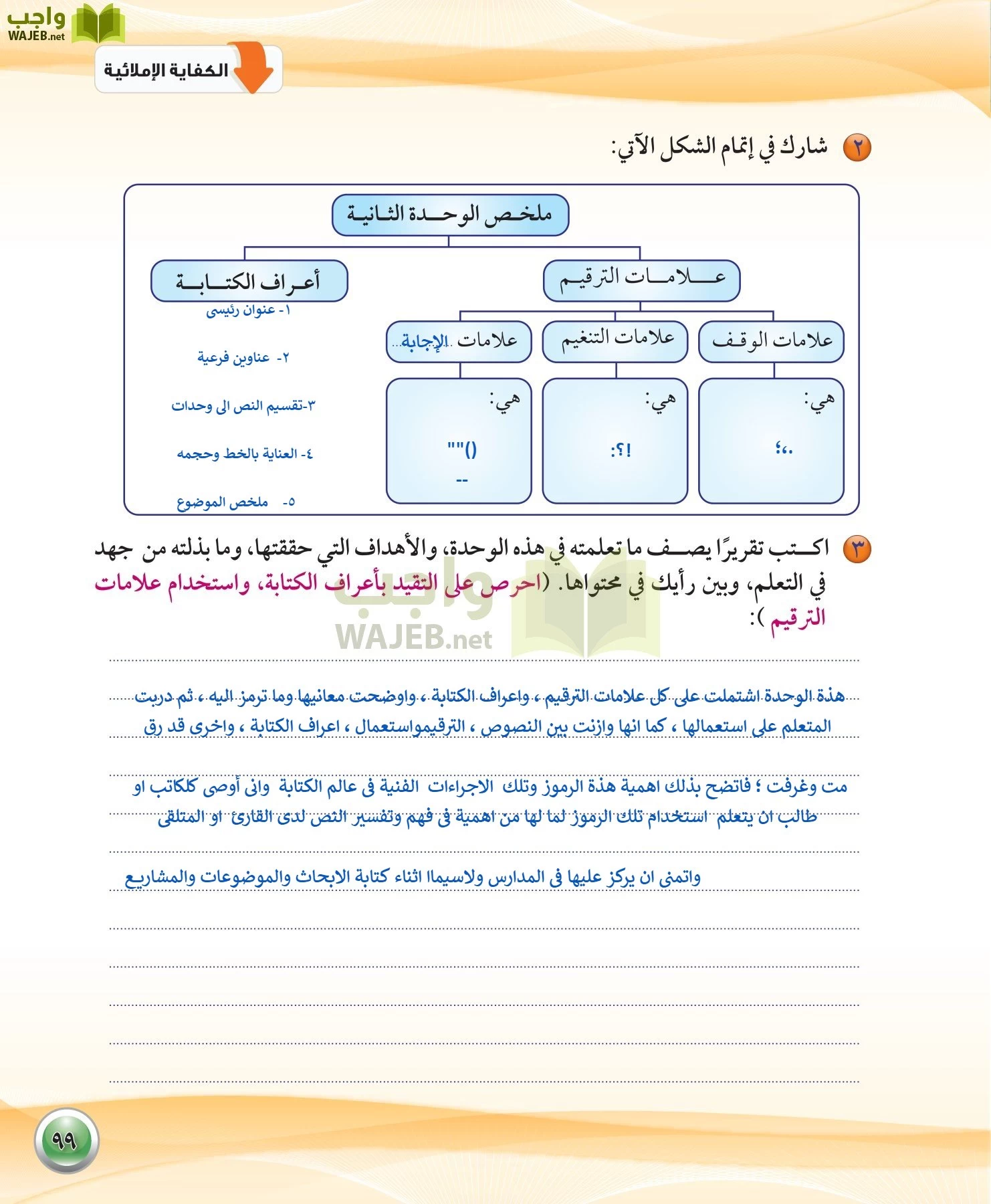 اللغة العربية 1 مقررات الكفايات اللغوية page-99