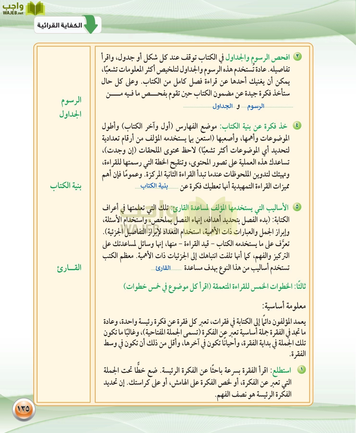 اللغة العربية 1 مقررات الكفايات اللغوية page-135