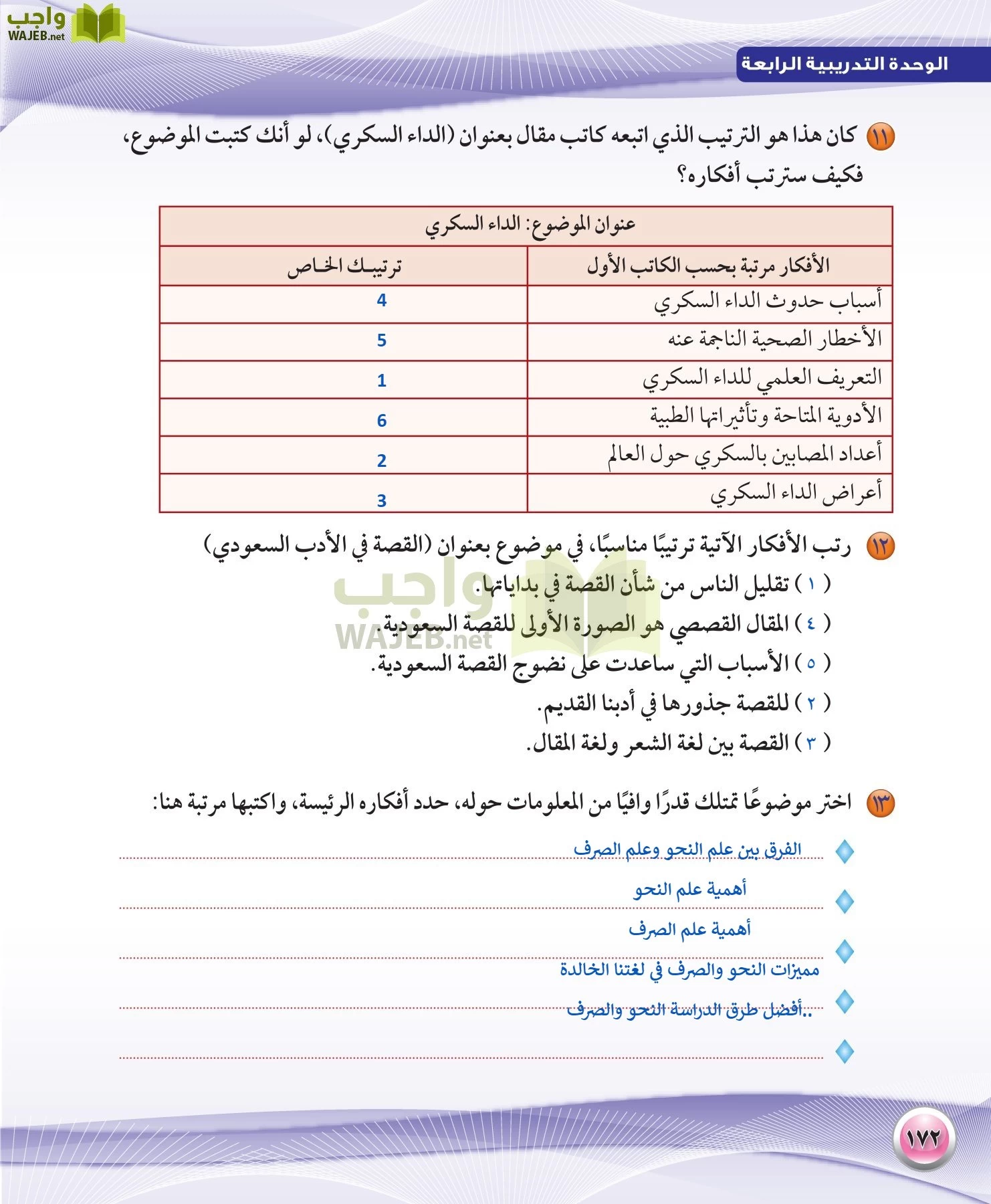 اللغة العربية 1 مقررات الكفايات اللغوية page-172