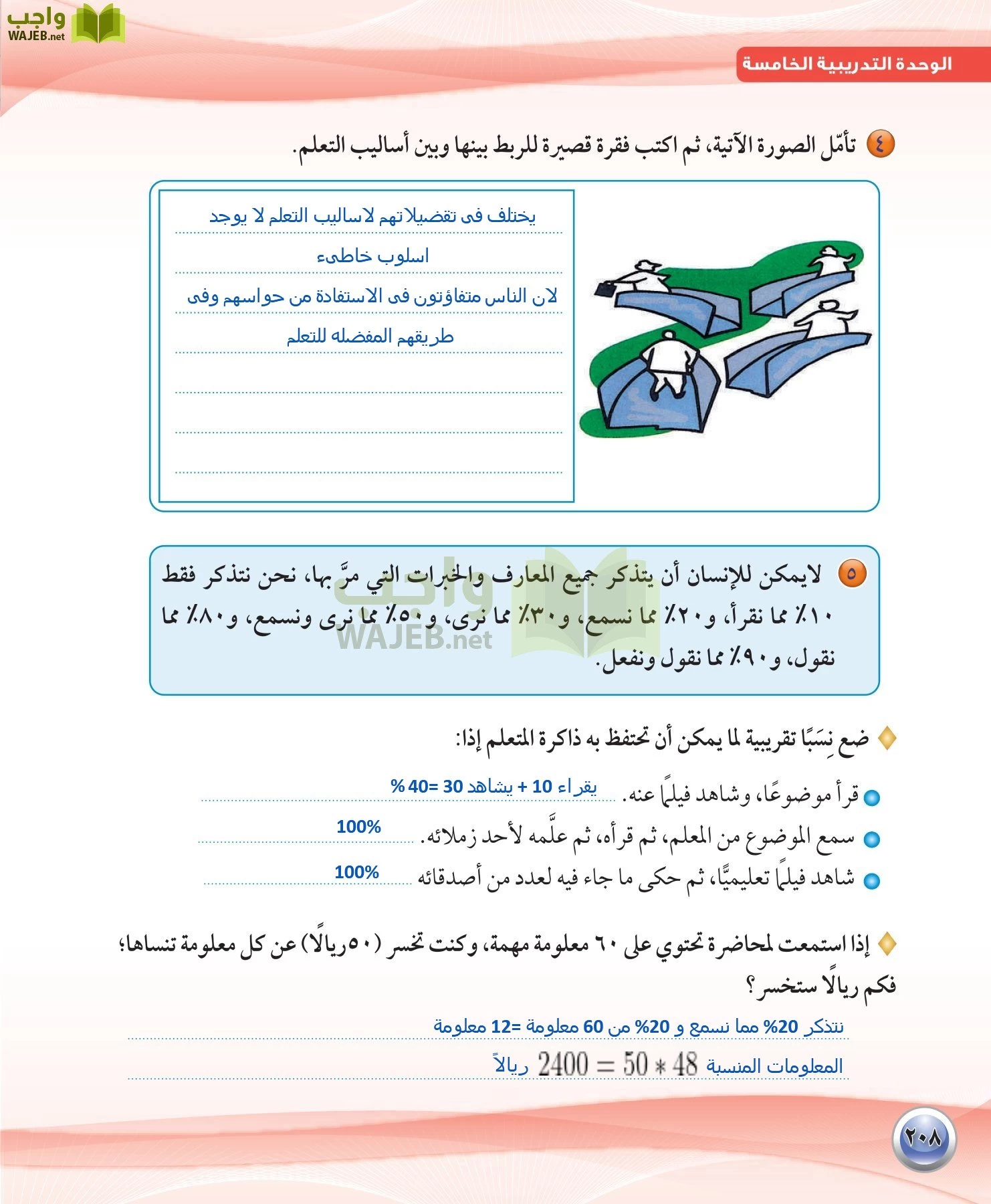 اللغة العربية 1 مقررات الكفايات اللغوية page-208