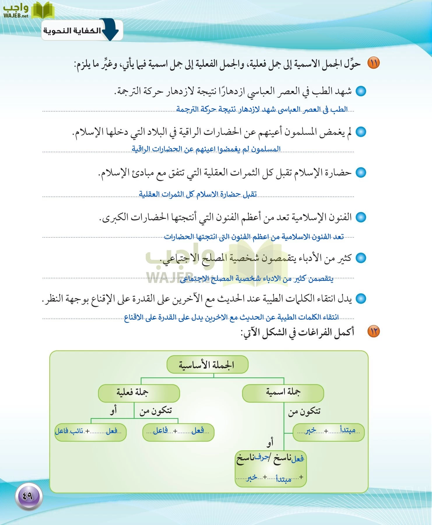 اللغة العربية 1 مقررات الكفايات اللغوية page-49