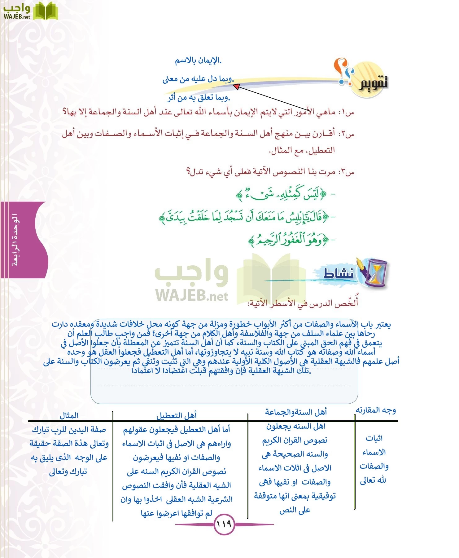 توحيد 1 مقررات page-119