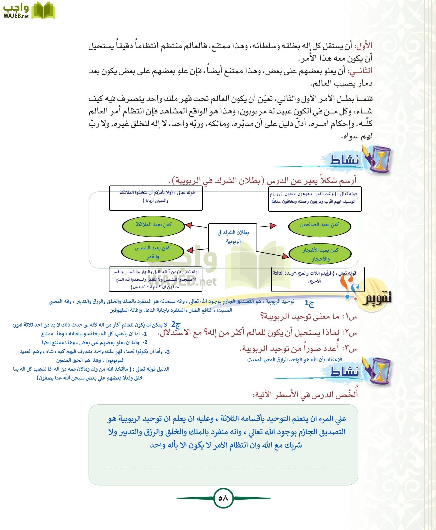 توحيد 1 مقررات page-58