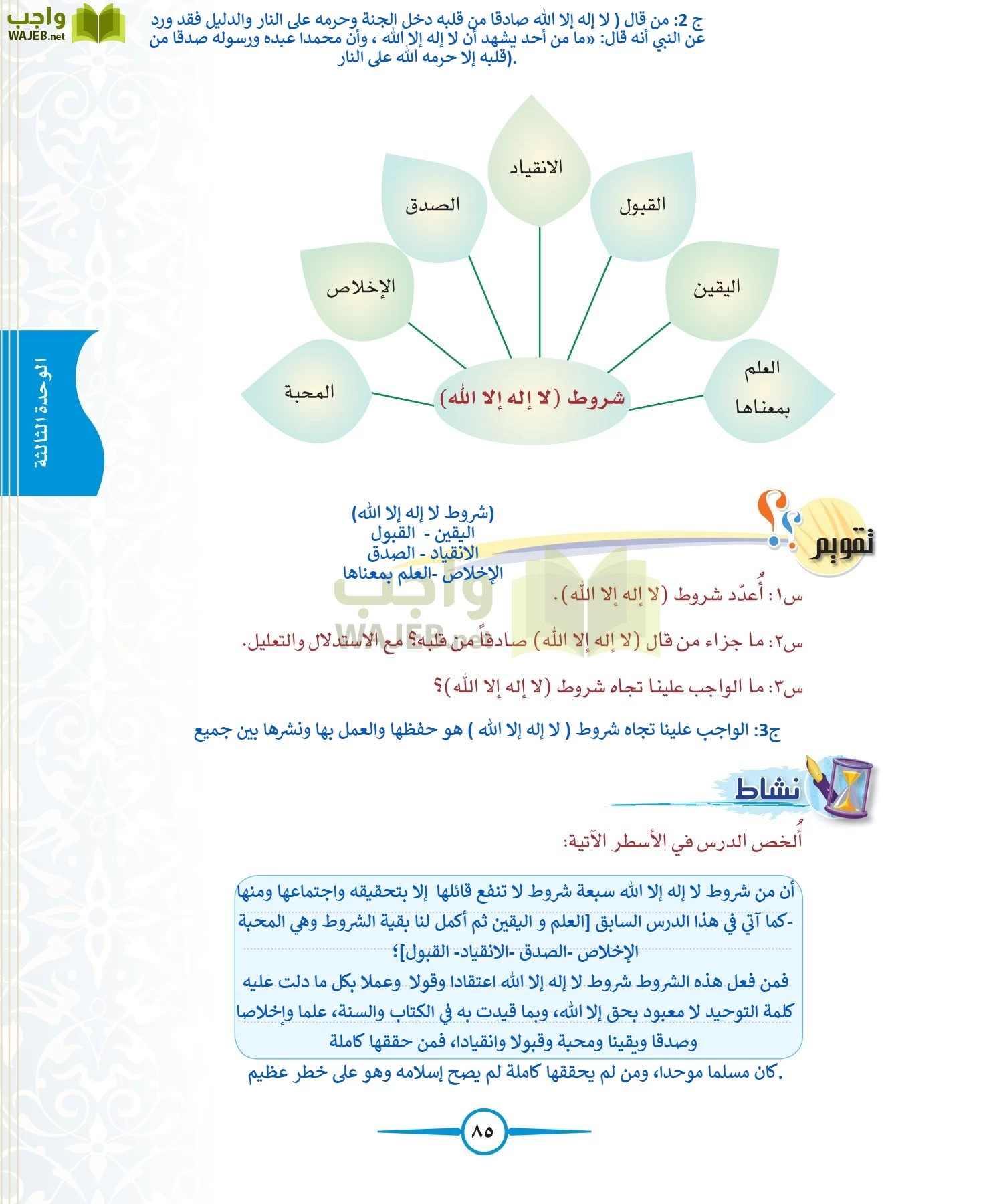 توحيد 1 مقررات page-85