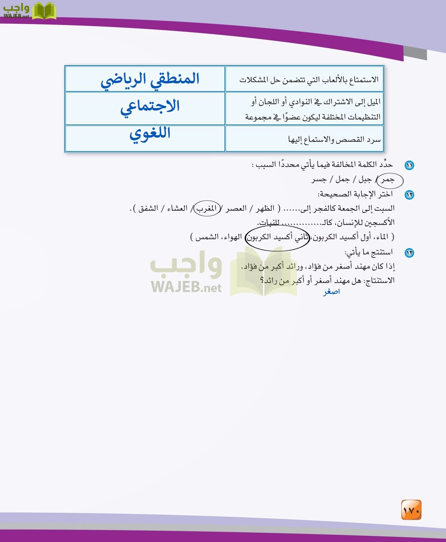 الدراسات النفسية والاجتماعية مقررات page-170