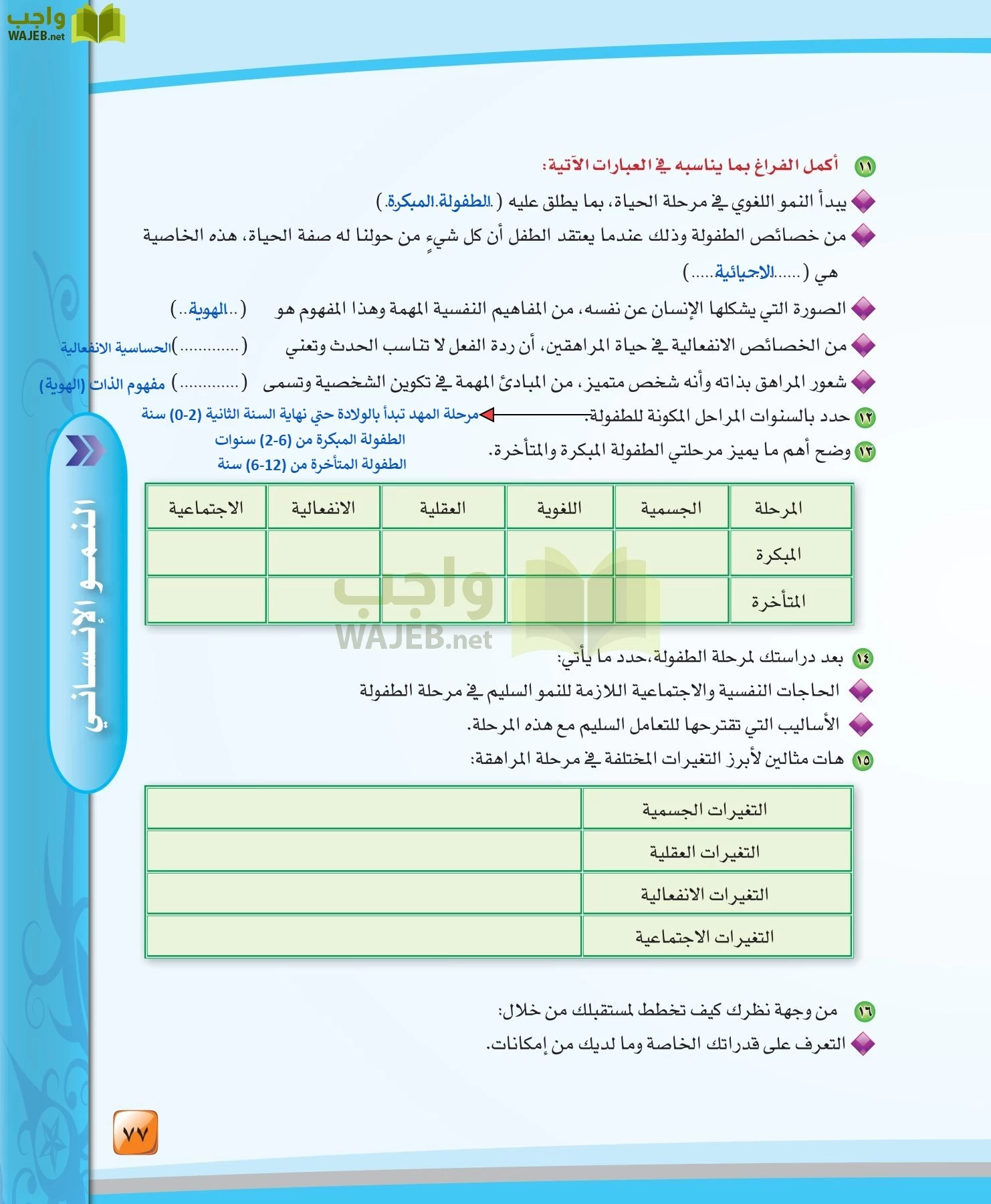 الدراسات النفسية والاجتماعية مقررات page-77