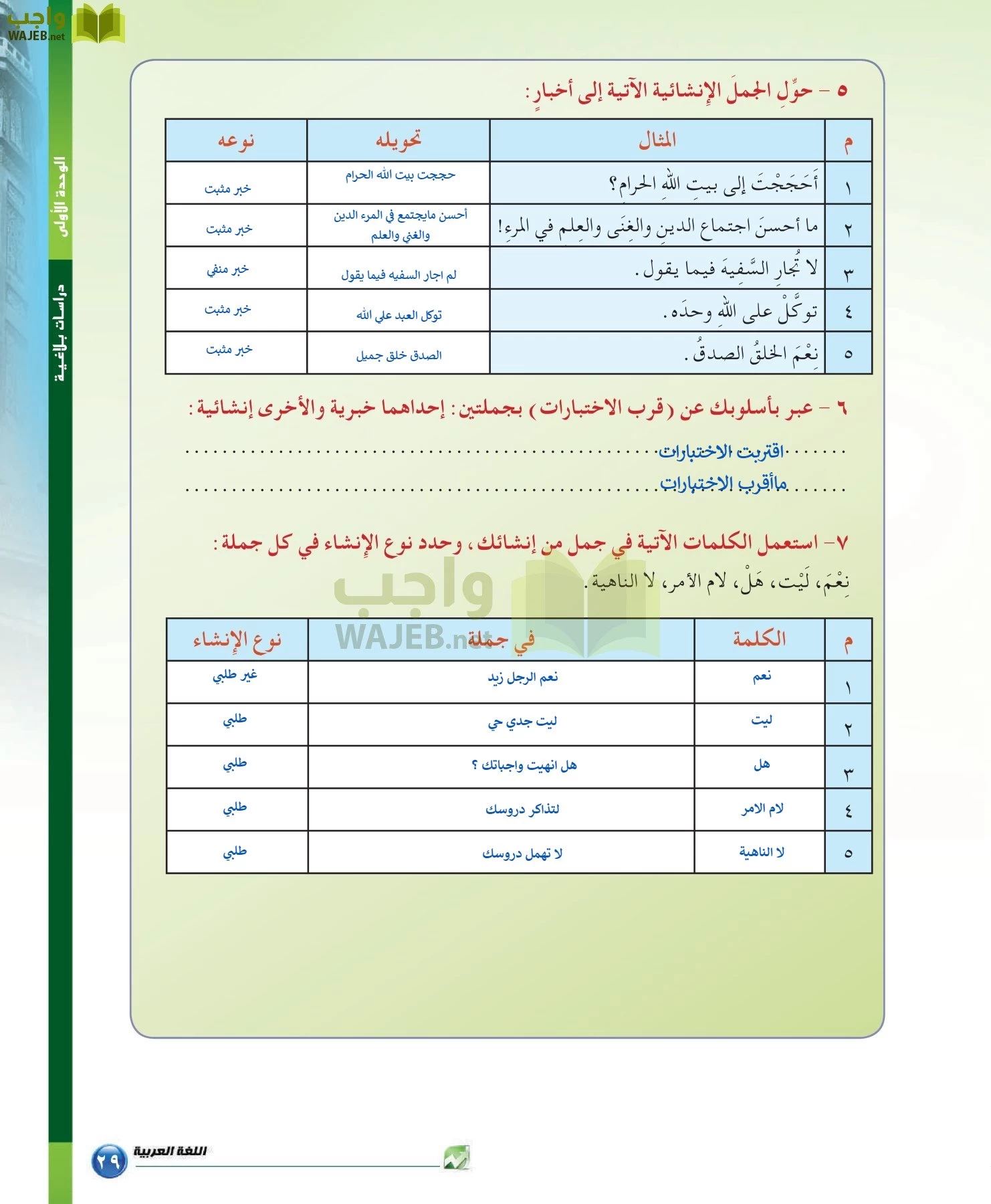 اللغة العربية 6 مقررات الدراسات البلاغية والنقدية page-29