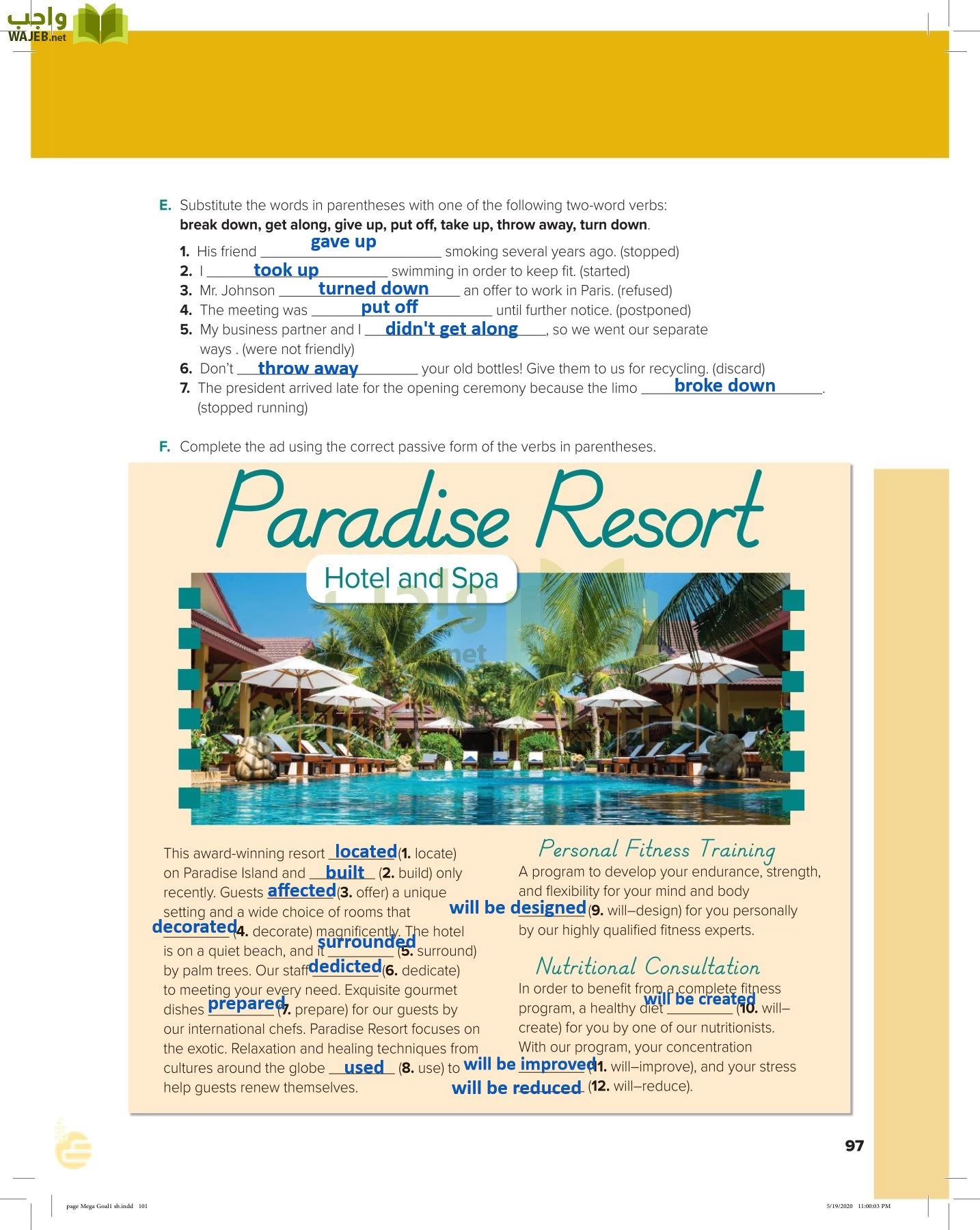 انجليزي 1 مقررات page-100