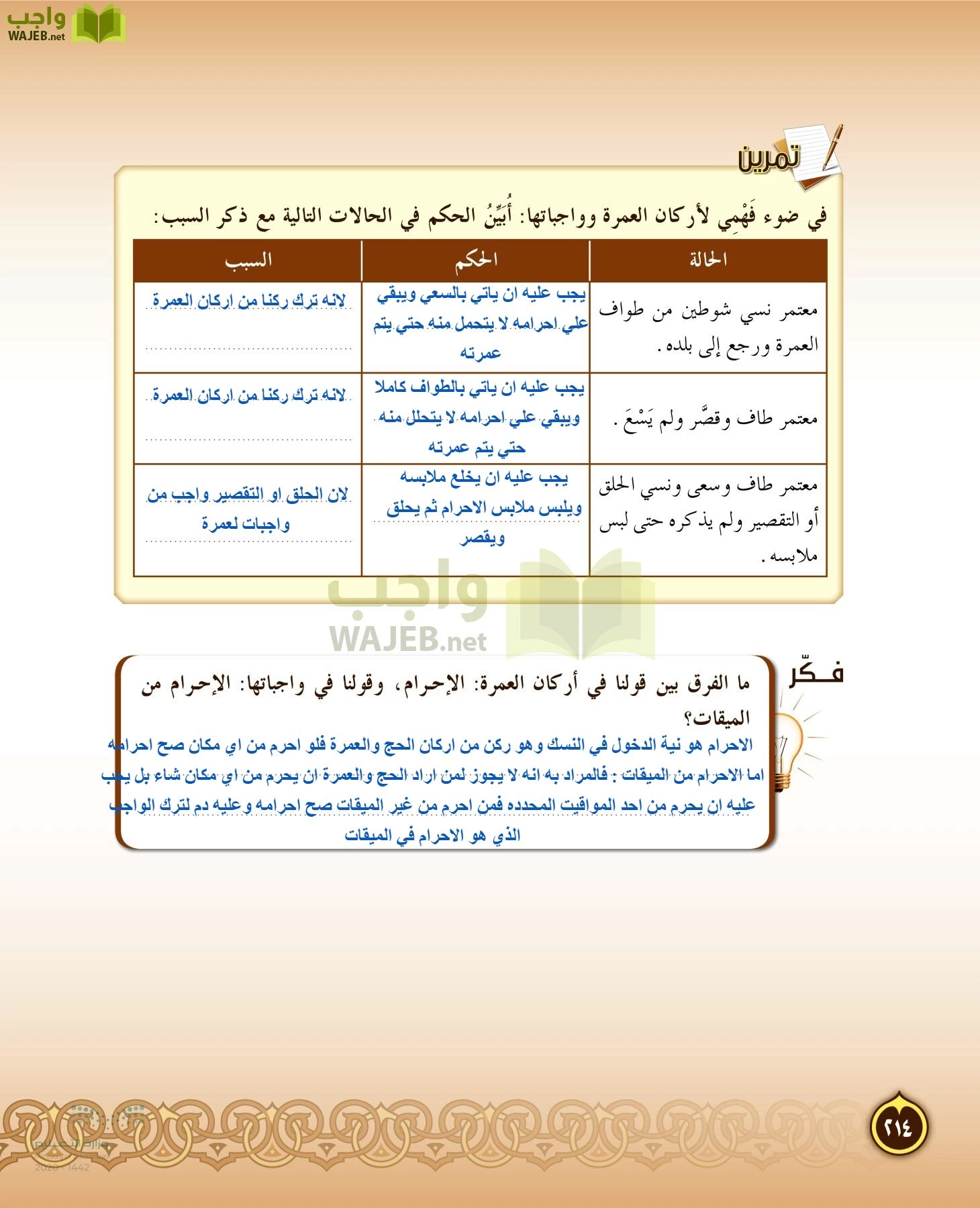 الدراسات الإسلامية (التفسير-الحديث-التوحيد-الفقه) page-213