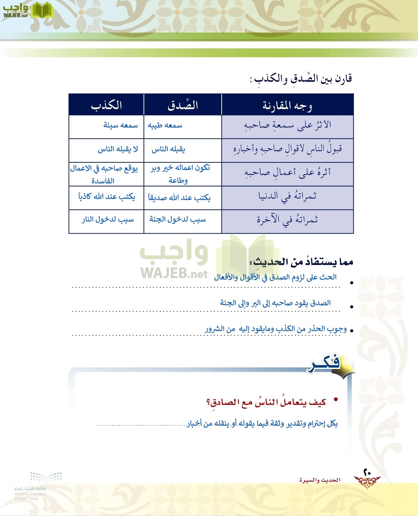 الدراسات الإسلامية (الحديث والسيرة-التوحيد-الفقه والسلوك) page-19