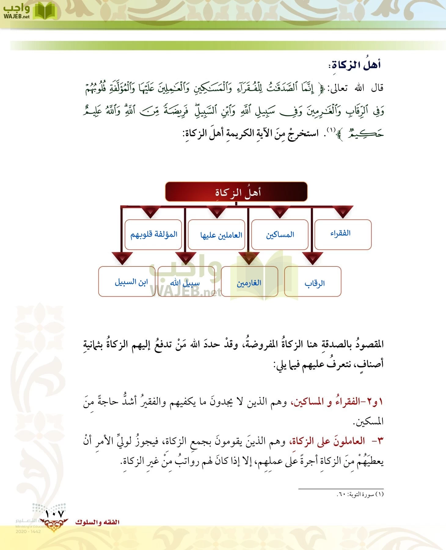 الدراسات الإسلامية (الحديث والسيرة-التوحيد-الفقه والسلوك) page-106