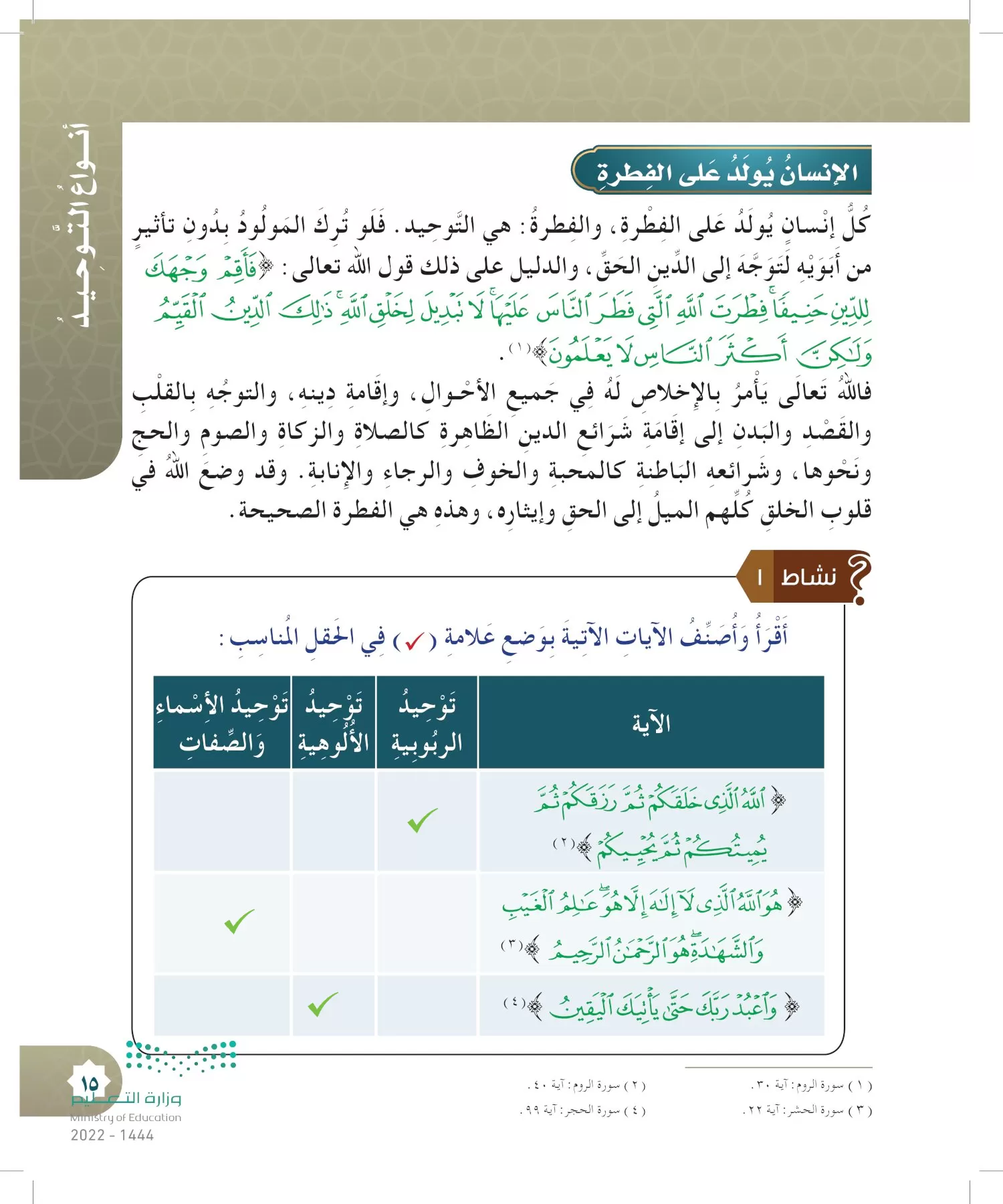 الدراسات الإسلامية (التوحيد- الحديث والسيرة - الفقه والسلوك) page-14