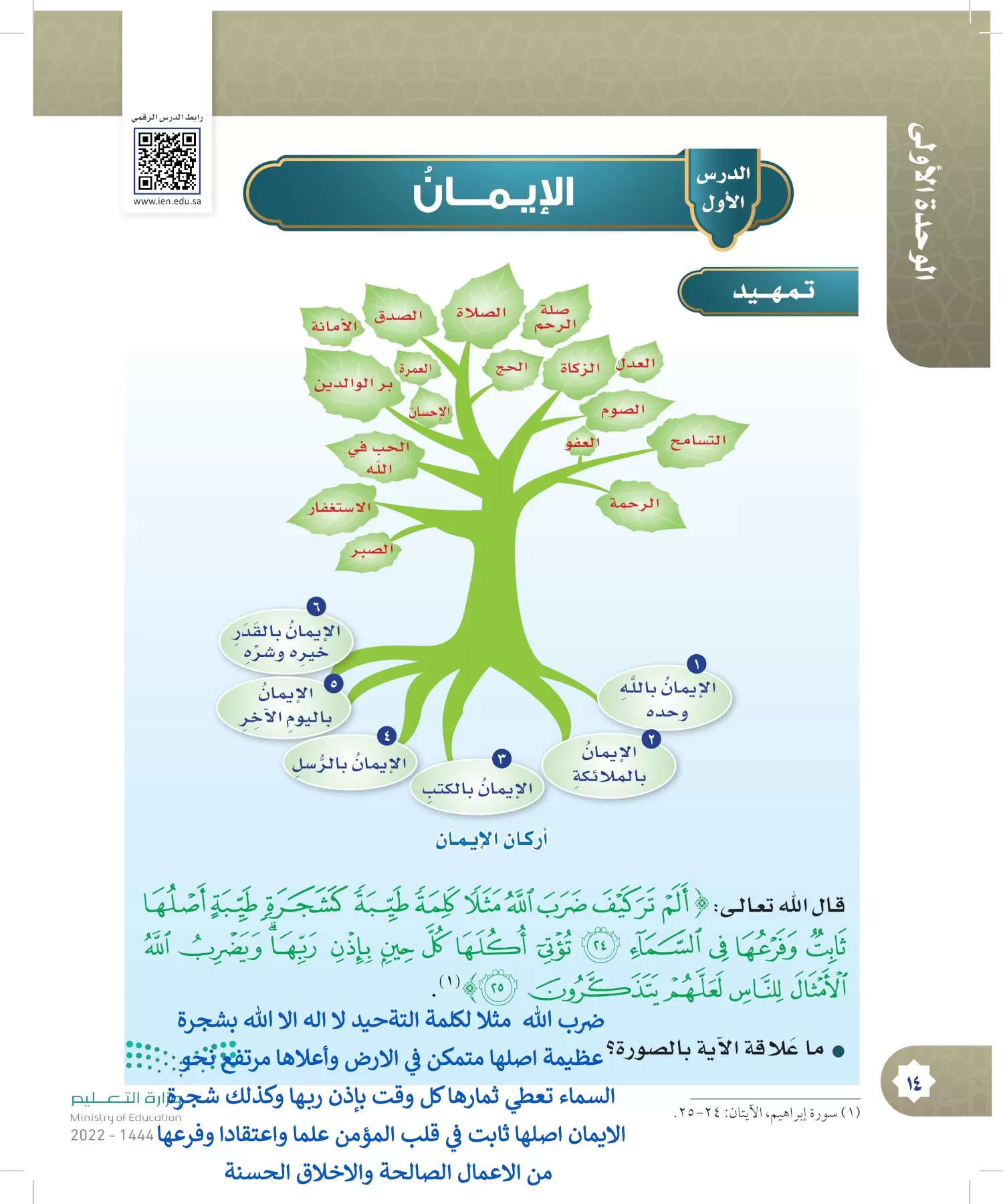 الدراسات الإسلامية (التوحيد- الحديث والسيرة - الفقه والسلوك) page-13