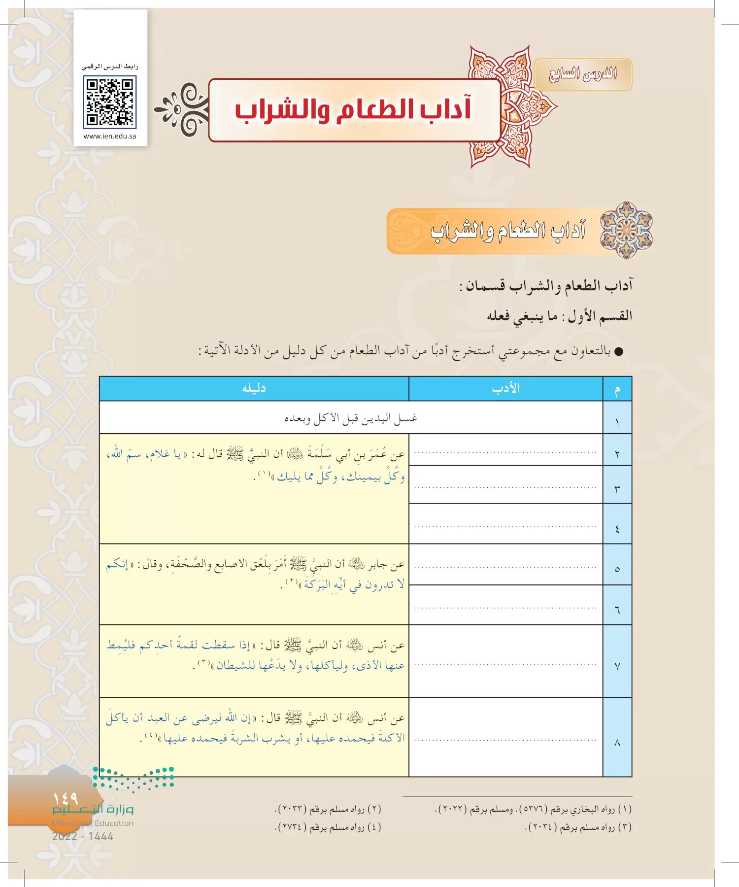 الدراسات الإسلامية (التوحيد-التفسير - الحديث -الفقه) page-148