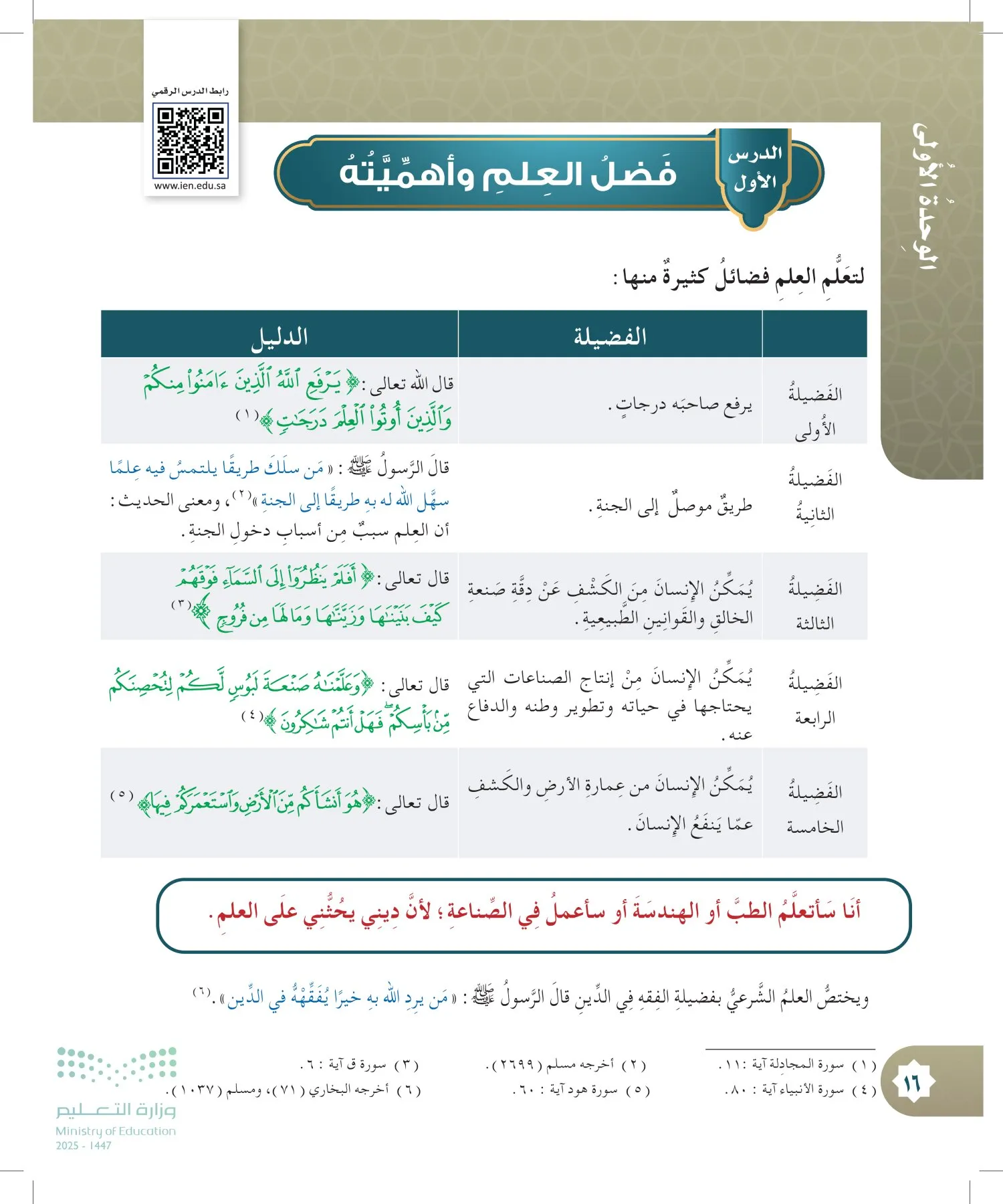 الدراسات الإسلامية (التوحيد- الحديث والسيرة - الفقه والسلوك) page-15