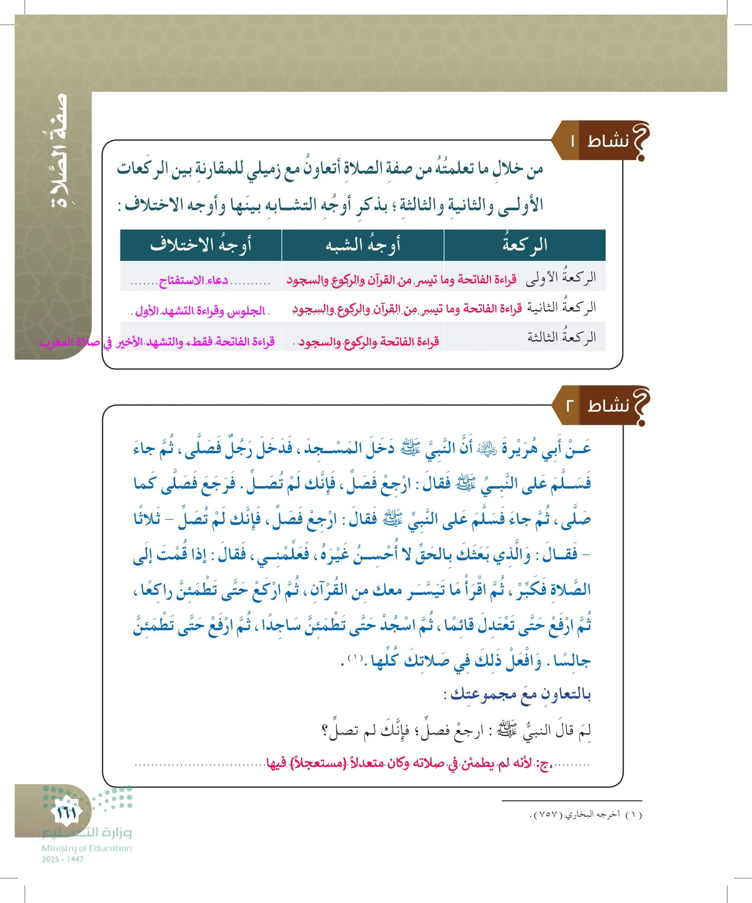 الدراسات الإسلامية (التوحيد- الحديث والسيرة - الفقه والسلوك) page-160