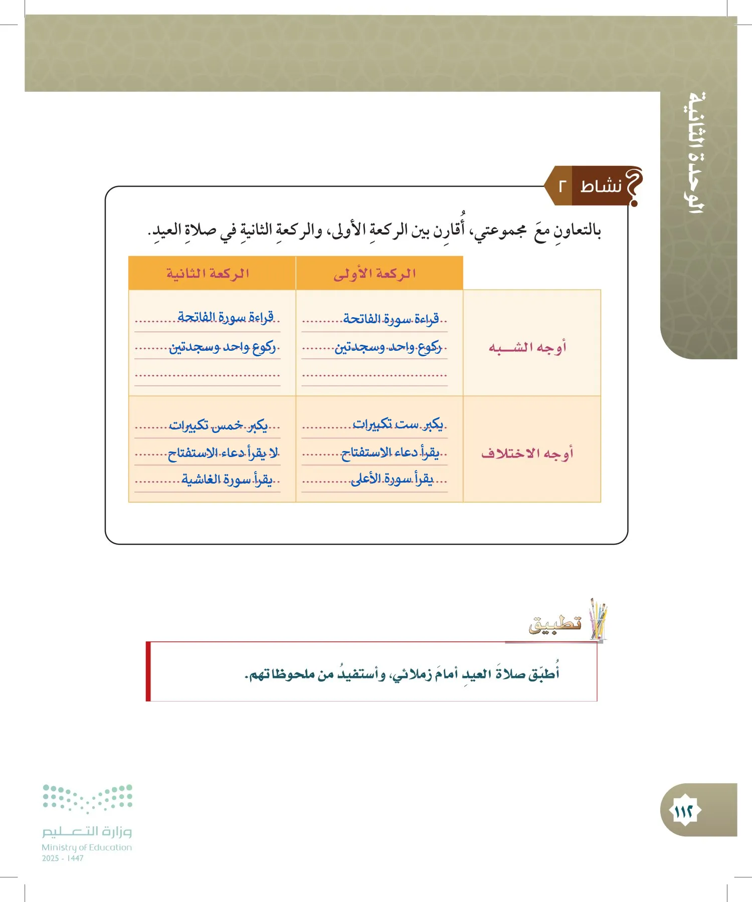 الدراسات الإسلامية (التوحيد- الحديث والسيرة - الفقه والسلوك) page-111